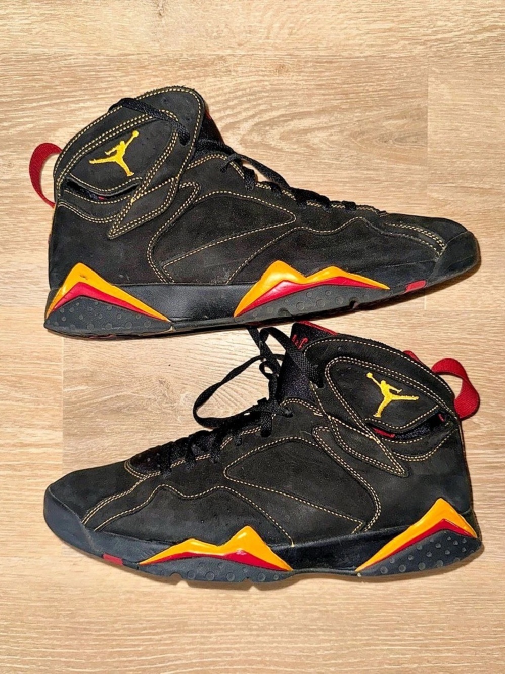 Nike Air Jordan 7 Retro Citrus CU9307-081 Black Citrus Red Men Sz 14